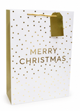 Extra Large Merry Christmas Foil Dot Gift Bag