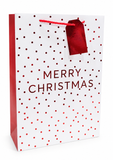 Extra Large Merry Christmas Foil Dot Gift Bag