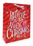 Extra Large Wide Red Christmas Gift Bag
