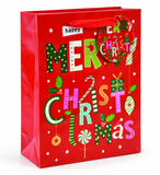 Medium Printed Christmas Gift Bag