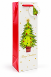 Printed Christmas Bottle Gift Bag