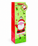 Printed Christmas Bottle Gift Bag