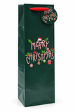 Printed Christmas Bottle Gift Bag