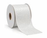 Silver and White Christmas Ribbon - 50 mm x 2.7 m