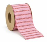 Glitter Stripe Christmas Ribbon - 63 mm x 10 m