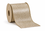 Wide Glitter Christmas Ribbon - 10 cm x 10 m