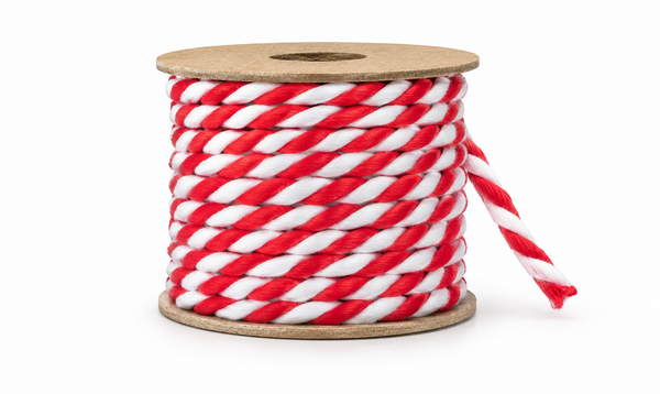 Red and White Candy Cane Cord - 4 m