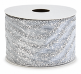Silver Christmas Ribbon - 50 mm x 2.7 m
