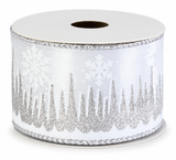 Silver Christmas Ribbon - 50 mm x 2.7 m