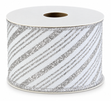 Silver Christmas Ribbon - 50 mm x 2.7 m