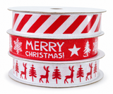 Christmas Ribbon Set - 3 Pack, 15 mm x 3 m