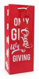 Christmas Slogan Foil Bottle Gift Bag