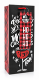 Christmas Slogan Foil Bottle Gift Bag