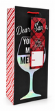 Christmas Slogan Foil Bottle Gift Bag