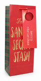 Christmas Slogan Foil Bottle Gift Bag