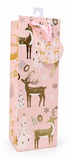 Pink and Gold Foil Christmas Bottle Gift Bag