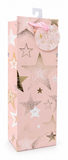 Pink and Gold Foil Christmas Bottle Gift Bag