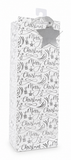 White Foil Merry Christmas Bottle Gift Bag