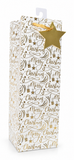 White Foil Merry Christmas Bottle Gift Bag