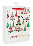Classic Red and Green Foil Christmas Gift Bag