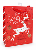 Medium Red and Gold Foil Christmas Gift Bag