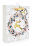 Medium Peacock Jewel Christmas Gift Bag