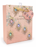 Medium Peacock Jewel Christmas Gift Bag