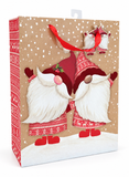 Large Vintage Winter Christmas Gift Bag