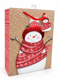 Large Vintage Winter Christmas Gift Bag