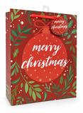 Large Leafy Gold Foil Christmas Gift Bag