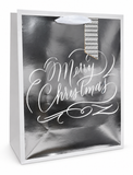 Large Silver Greetings Foil Christmas Gift Bag