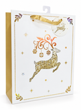 Large Gold Foil and Glitter Christmas Gift Bag