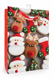 Extra Large Christmas Cookie Glitter Gift Bag