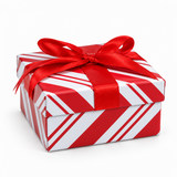 Candy Stripe Christmas Gift Box with Bow