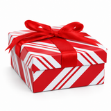 Candy Stripe Christmas Gift Box with Bow