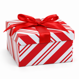 Candy Stripe Christmas Gift Box with Bow