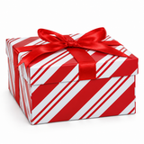 Candy Stripe Christmas Gift Box with Bow