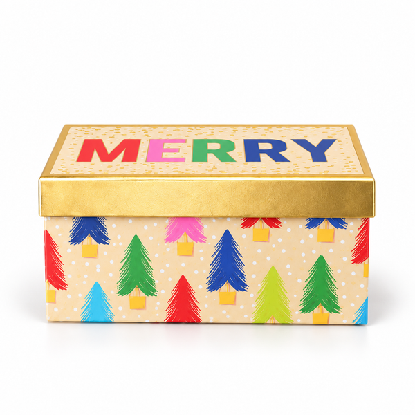 Metallic Christmas Gift Box