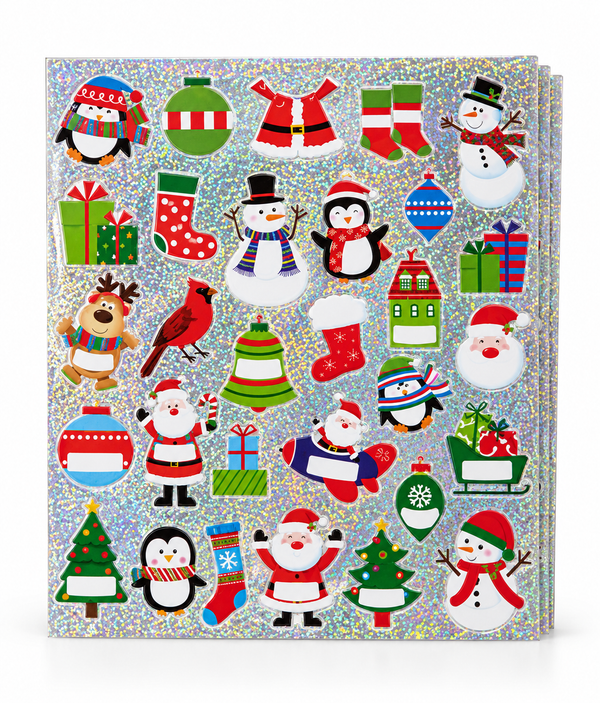 Laser Christmas Gift Tag Stickers – 60 Pieces