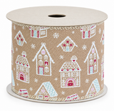 Gingerbread Christmas Ribbon - 60 mm x 2.7 m