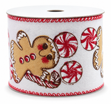Gingerbread Christmas Ribbon - 60 mm x 2.7 m