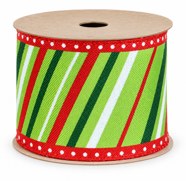 Mean Green Christmas Ribbon - 60 mm x 2.7 m