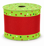 Mean Green Christmas Ribbon - 60 mm x 2.7 m