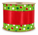 Candy Monster Christmas Ribbon - 63 mm x 2.7 m