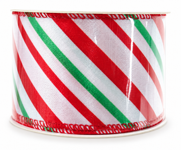 Candy Cane Christmas Ribbon - 50 mm x 2.7 m