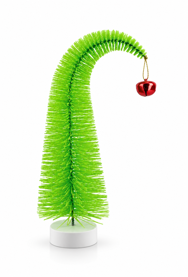 Mean Green Curved Bristle Christmas Tree 28 cm