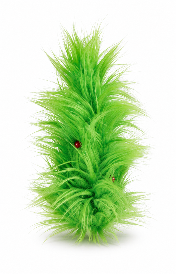 Mean Green Furry Tabletop Christmas Tree 38 cm