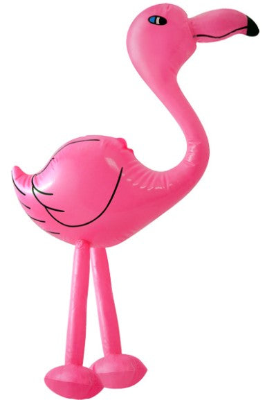 Pink standing flamingo with a black-tipped beak – 64cm