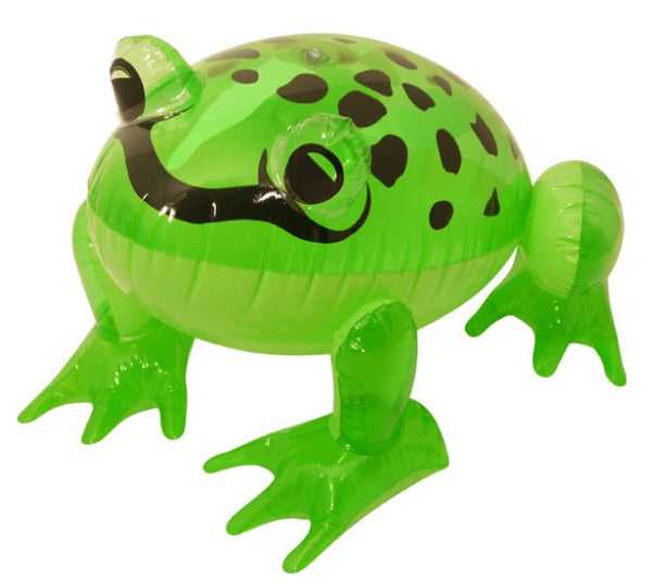 Green spotted frog with oversized cartoon eyes