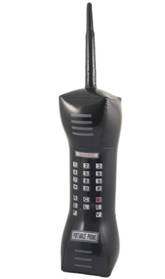 Black retro handset with printed keypad and aerial – 76cm